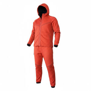 Thermal Quilted Winter Set, Orange Hooded Jacket and Pants, 2X Size, Insulated A